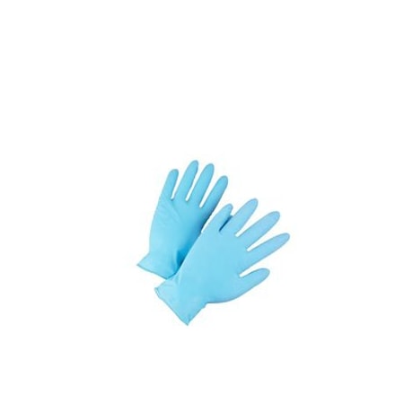 Bon Tool Disposable Gloves, 4 mil Palm, Nitrile, Powder-Free, XL, Blue 34-255